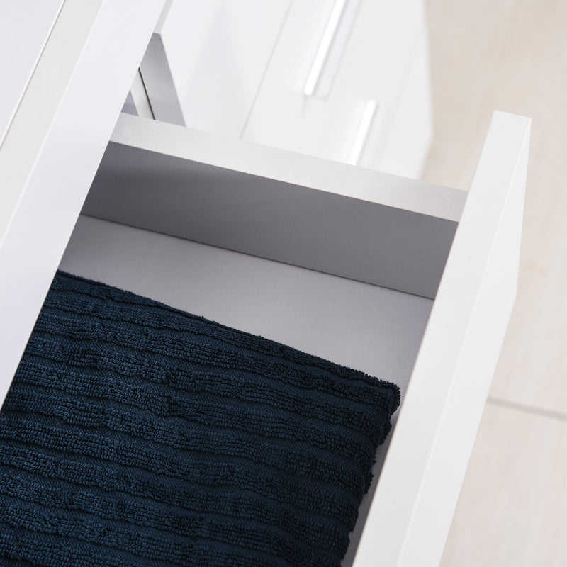 Cassettiera per Casa e Ufficio in Legno Bianco 90x35x73 cm 