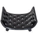 Divanetto Cuccia per Cani e Gatti in Similpelle e Legno Nero 58x43x25 cm 