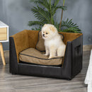 Divano di Lusso per Cani e Gatti in Similpelle con Cuscini 68.5x42x43 cm 