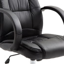 Poltrona Direzionale da Ufficio Ergonomica in Similpelle Nero 