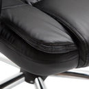 Poltrona Direzionale da Ufficio Ergonomica in Similpelle Nero 