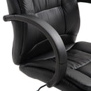 Poltrona Direzionale da Ufficio Ergonomica in Similpelle Nero 