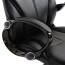 Poltrona Direzionale da Ufficio con Poggiatesta in Similpelle Nero 