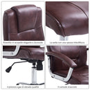 Poltrona Direzionale da Ufficio Regolabile Girevole Marrone 