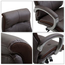 Poltrona Direzionale da Ufficio Girevole in Similpelle Marrone 