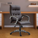 Poltrona Direzionale da Ufficio Girevole in Similpelle Marrone 