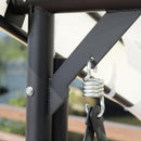 Dondolo da Giardino 3 Posti con Tettuccio Crema 185x125x173 cm 