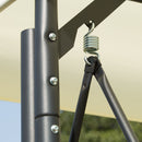 Dondolo da Giardino 3 Posti con Tettuccio Crema 185x125x173 cm 