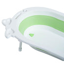 Vaschetta Bagnetto per Neonati Pieghevole Bianco e Verde 89x53.5x38 cm 