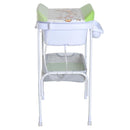 Fasciatoio con Vaschetta per Neonati Verde 81x53x102 cm 