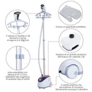 Stiratrice a Vapore Professionale Verticale Serbatoio 1.8L 1800W 