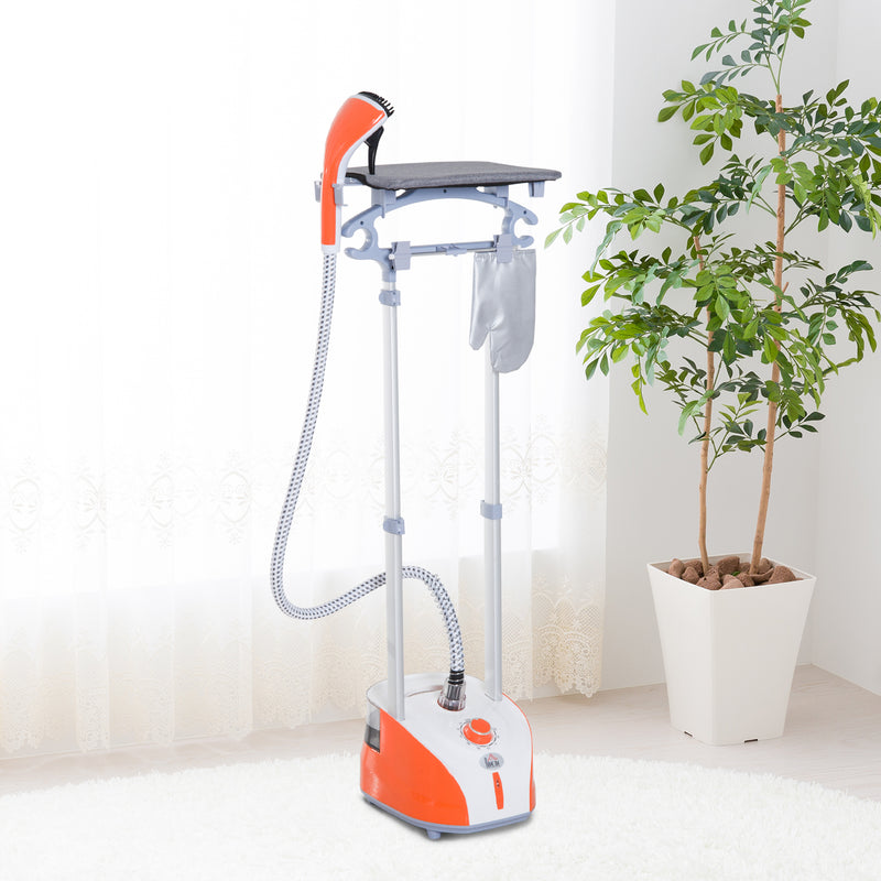 Stiratrice a Vapore Verticale Capacità 2L Arancione e Grigio 