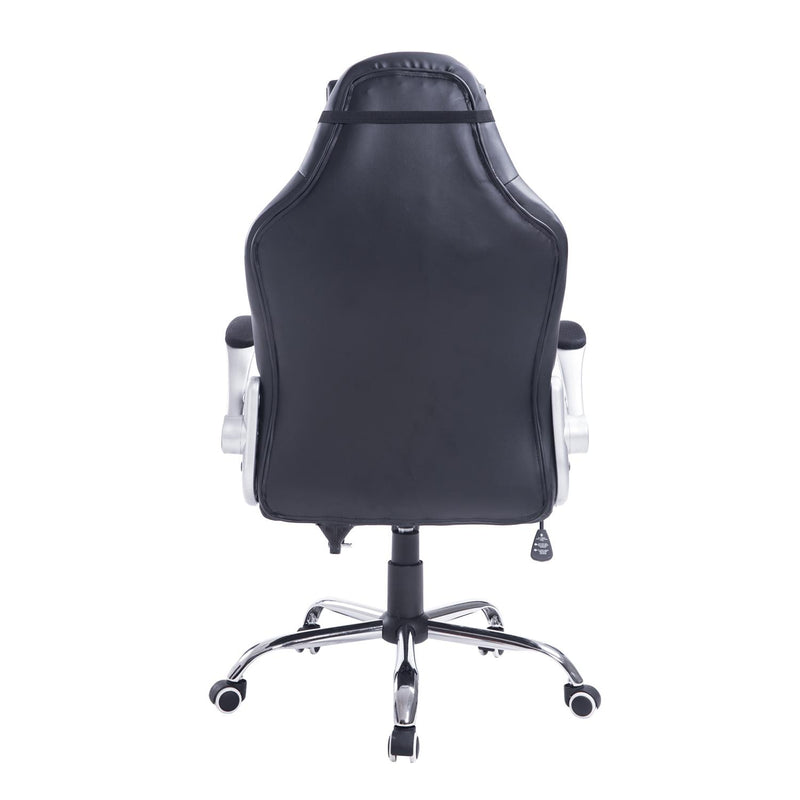 Sedia da Gaming Regolabile e Girevole Nero 