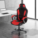 Sedia da Gaming Massaggiante e Riscaldante Rosso e Nero 68x69x108-117 cm 