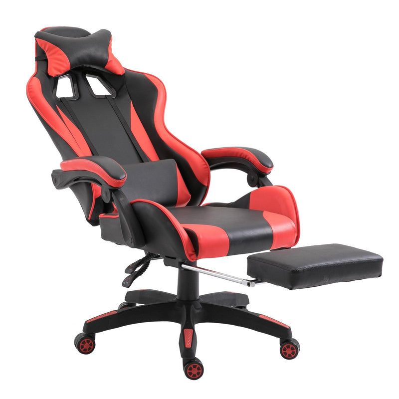 Sedia da Gaming Reclinabile Nero-rosso 66x60x127-134 cm 
