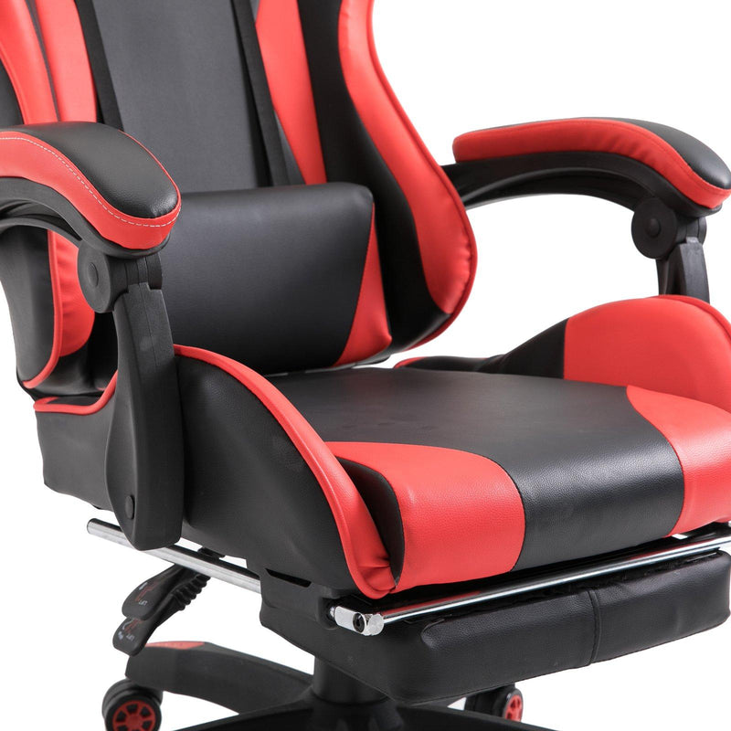 Sedia da Gaming Reclinabile Nero-rosso 66x60x127-134 cm 