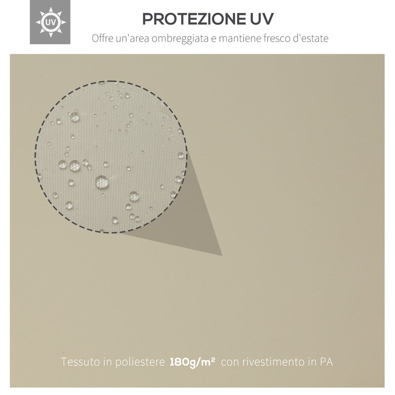 Tetto di Ricambio Impermeabile per Gazebo da Giardino Doppio Tetto 3x4m 