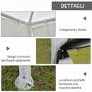 Gazebo in Tessuto PE con Zanzariera Bianco 4x3m 