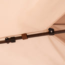 Gazebo Doppio Tetto Impermeabile con Zanzariere Marrone 3,25x3,25 m 