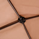 Gazebo Doppio Tetto Impermeabile con Zanzariere Marrone 3,25x3,25 m 