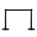 2 Colonnine Tendinastro di 2m in Acciaio Inox Nero Ø32x90 cm 