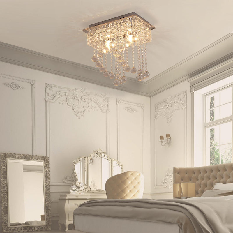 Lampadario a Sospensione Moderno in Cristallo 40x25x40 cm 