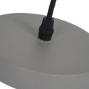 Lampada Design a Sospensione Corpo in Metallo Grigio Esterno Bianco Interno Ø34,5x28 cm 