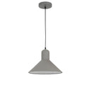 Lampada Design a Sospensione Corpo in Metallo Grigio Esterno Bianco Interno Ø34,5x28 cm 