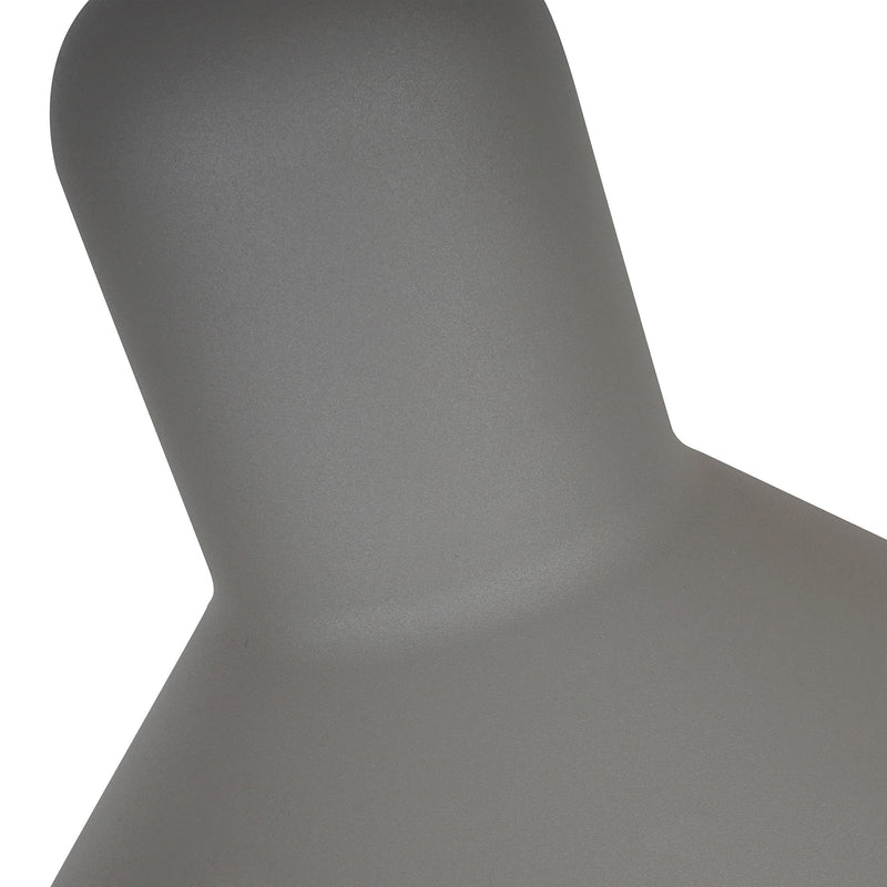 Lampada Design a Sospensione Corpo in Metallo Grigio Esterno Bianco Interno Ø34,5x28 cm 