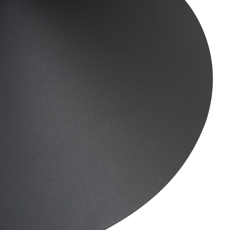 Lampada Design a Sospensione Corpo in Metallo Nero Esterno Bianco Interno Ø34,5x28 cm 