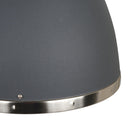 Lampada Moderna a Sospensione in Metallo Cromato Nero 30x35 cm 