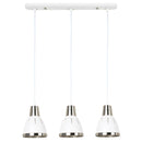 Lampada Moderna di Design a Sospensione 3 Luci in Metallo Bianco Ø13x16x55 cm 