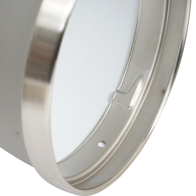 Plafoniera con 3 Faretti LED da Soffitto Orientabili in Metallo Cromato Grigio Ø13x16x55 cm 