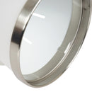 Plafoniera con 3 Faretti LED da Soffitto Orientabili in Metallo Cromato Bianco Ø13x16x55 cm 