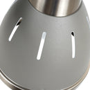 Plafoniera con 4 Faretti LED da Soffitto Orientabili in Metallo Cromato Grigio Ø13x16x72 cm 