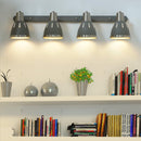 Plafoniera con 4 Faretti LED da Soffitto Orientabili in Metallo Cromato Grigio Ø13x16x72 cm 