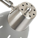 Plafoniera con 4 Faretti LED da Soffitto Orientabili in Metallo Cromato Grigio Ø13x16x72 cm 