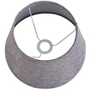 Lampada da Tavolo Paralume in Lino Base in Legno di Paulonia Grigio 68,5 cm 