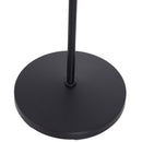 Lampada da Terra Paralume Regolabile in Metallo e Legno Nero 