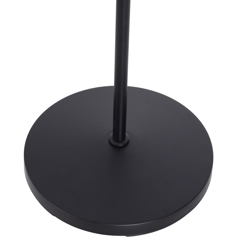 Lampada da Terra Paralume Regolabile in Metallo e Legno Nero 