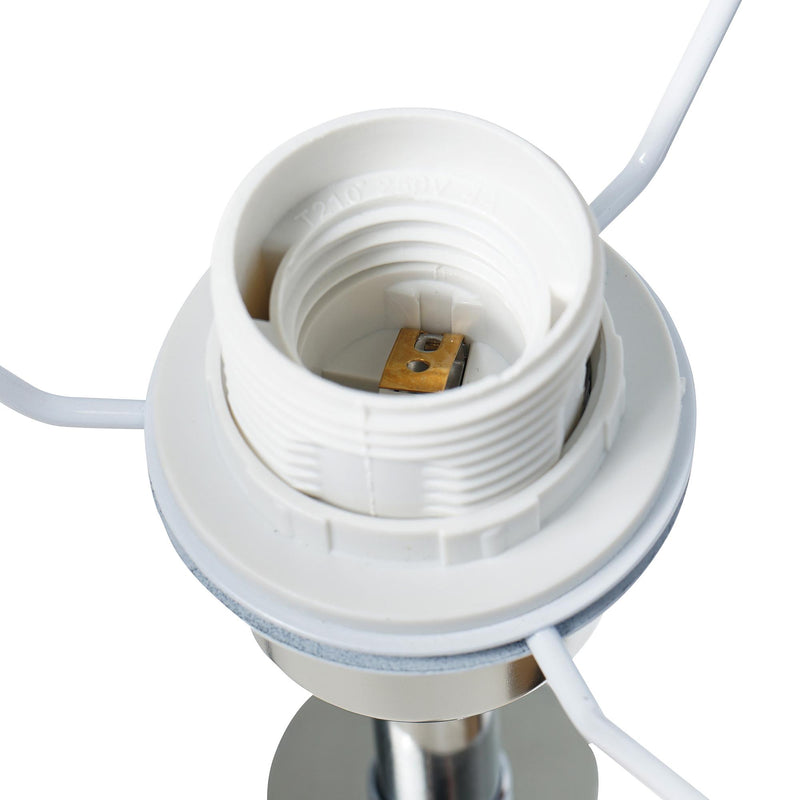 Lampada da Terra Treppiede in Metallo con Paralume in Lino Grigio Ø48x156 cm 