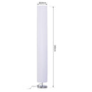 Lampada da Terra 160 cm con Interruttore a Pedale in Acciaio Inox Bianco 