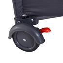 Lettino da Viaggio per Bambini Pieghevole con Borsa e Materassino in Tessuto Oxford Grigio Scuro 