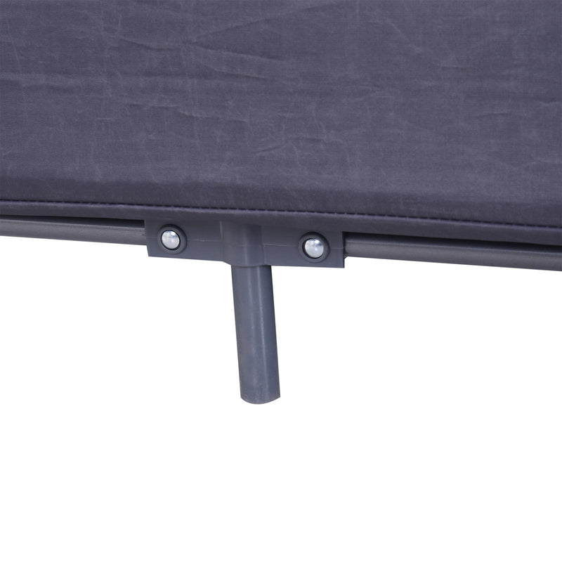 Lettino da Viaggio per Bambini Pieghevole con Borsa e Materassino in Tessuto Oxford Grigio Scuro 