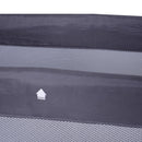 Lettino da Viaggio per Bambini Pieghevole con Borsa e Materassino in Tessuto Oxford Grigio Scuro 