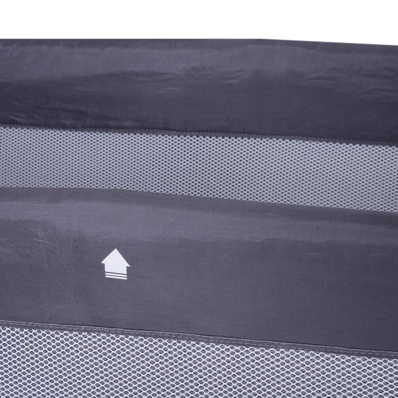 Lettino da Viaggio per Bambini Pieghevole con Borsa e Materassino in Tessuto Oxford Grigio Scuro 