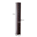 Libreria Mobiletto Colonna da Parete con Mensole in Legno Marrone 21x20x175 cm 