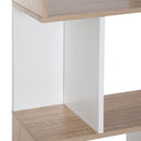 Libreria di Design Moderno 4 ripiani Legno Naturale e Bianco 60x24x148 cm 