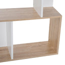 Libreria di Design Moderno 4 ripiani Legno Naturale e Bianco 60x24x148 cm 