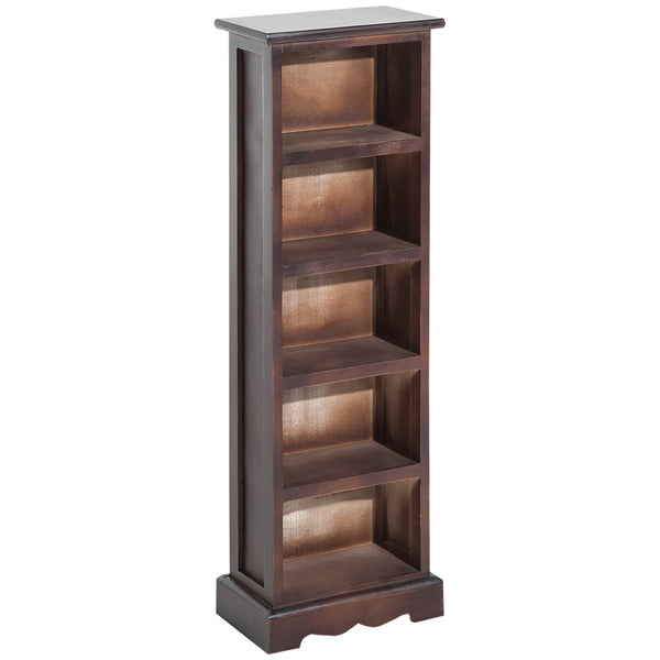 Bücherregal 5 Regale aus braunem Holz 30x17x90 cm sconto